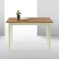 White Farmhouse-Style Dining Table—Table-Only Option with Rustic Charm for Kitchens and Open-Concept Living Areas
