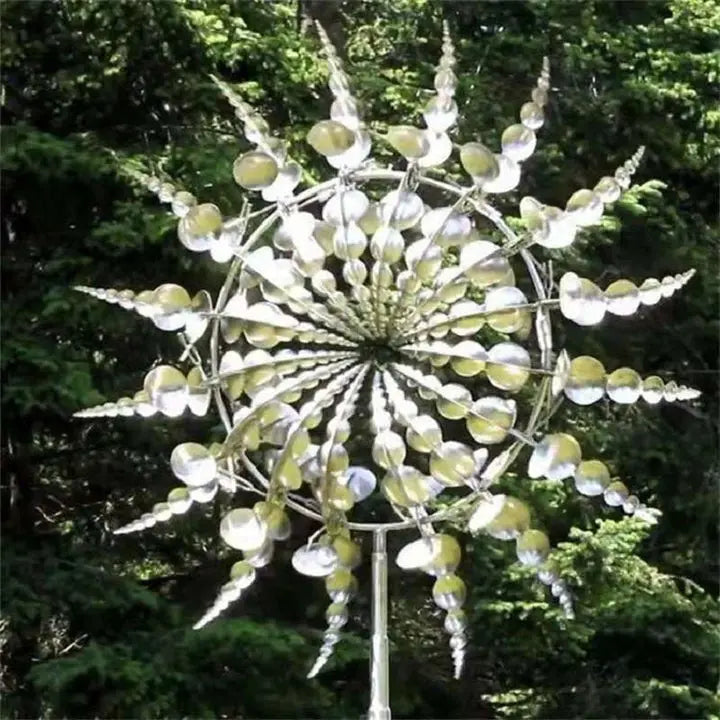 Whimsical Spinning Windmill Garden Decor â€?Magic Metal Design