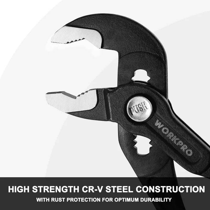 WORKPRO Groove Joint Pliers â€?Ergonomic Comfort-Grip Design for Precision Tasks