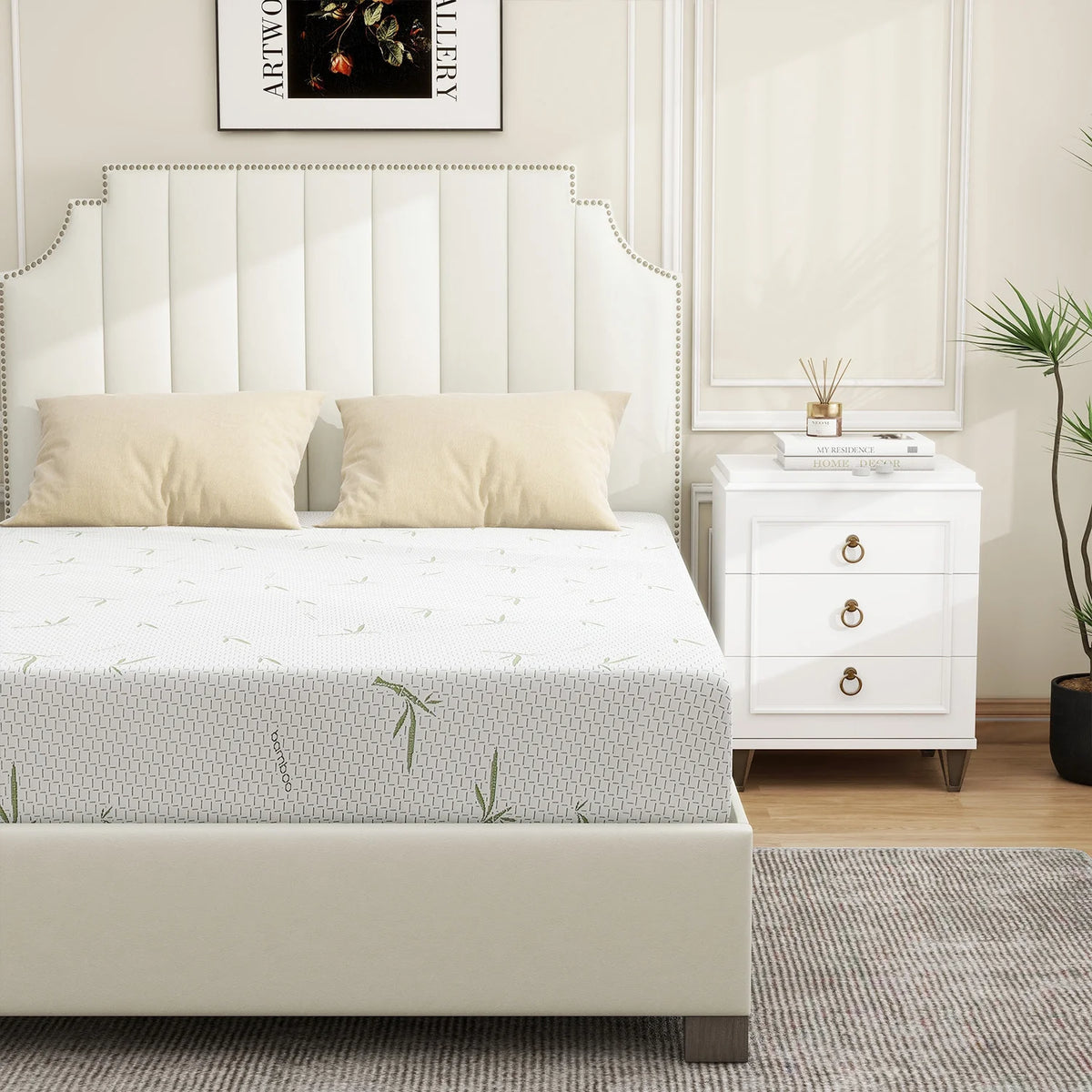 6'' Twin Size Memory Foam Mattress with Cover Breathable Bed Mattress in a Box, Certipur - US, Made in USA