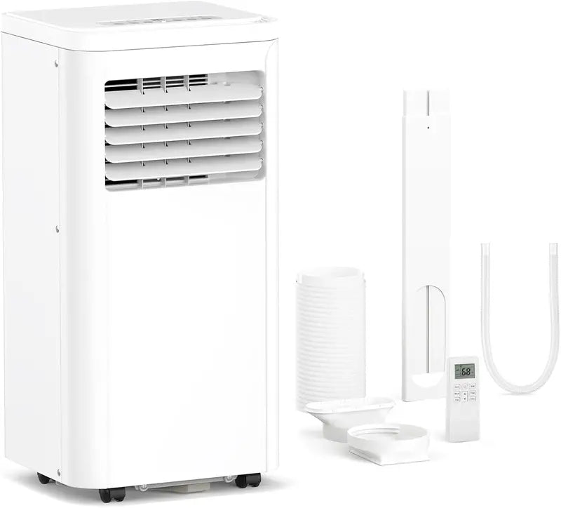 ZAFRO 8,000 BTU Portable AC Unit â€?4-Mode Energy-Efficient Cooler with Remote, 24-Hour Timer, Ideal for Bedrooms & Dorms, White Design