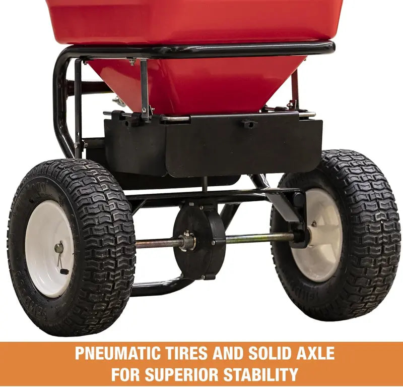 Walk-Behind Push Spreader â€?100-Lb Capacity Grounds Keeper for Seed, Fertilizer, Salt & De-Icer Application
