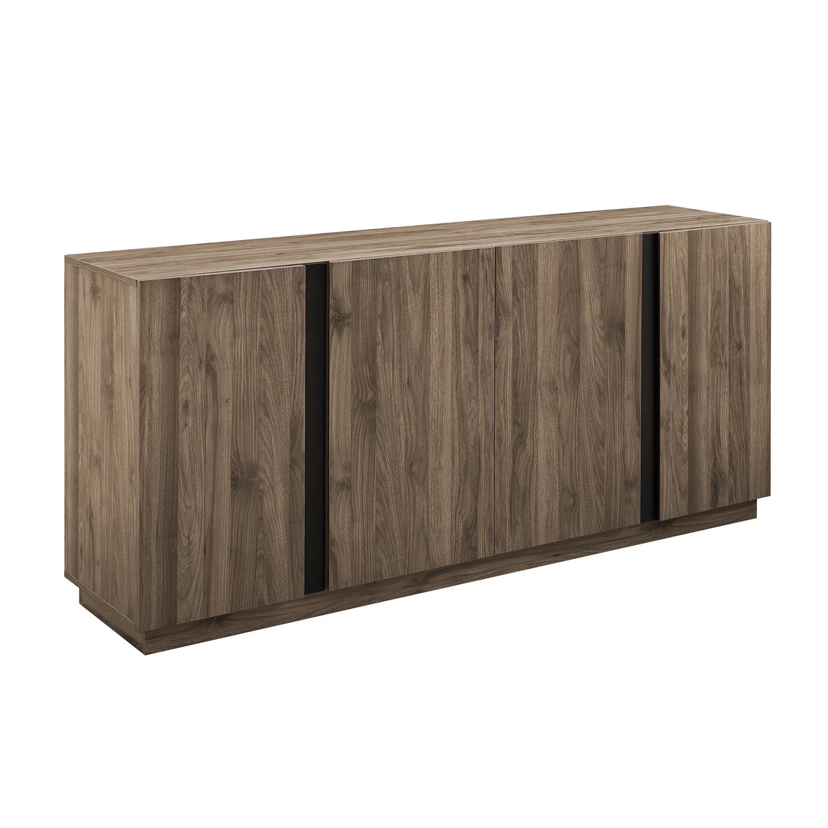 Walker Edison Modern 4 - Door TV Stand for Tvs up to 80, Slate Grey