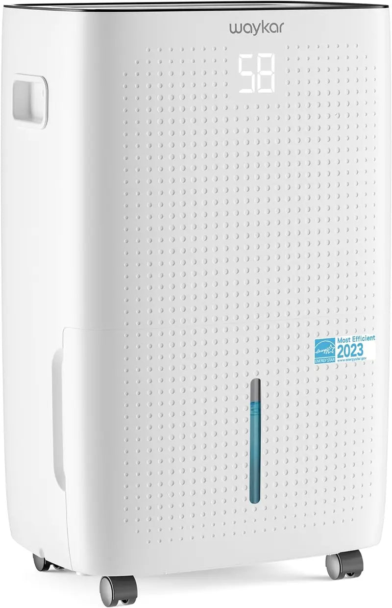 Waykar 2,000 Sq. Ft. Dehumidifier â€?Auto/Manual Drain Options, 0.66-Gallon Tank, Compact Design for Home & Basement Use
