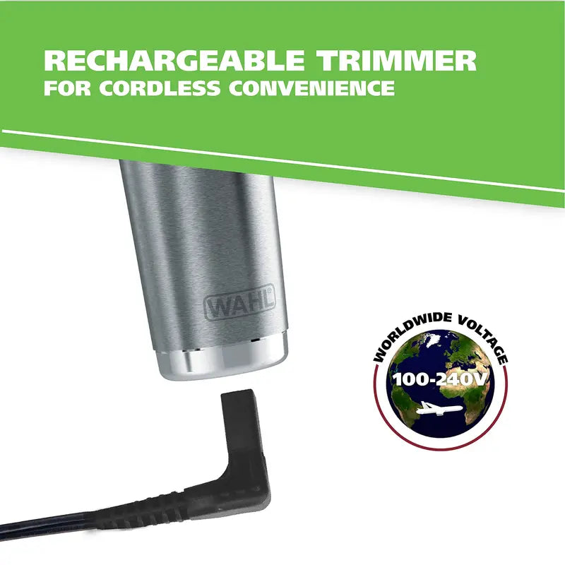 Wahl Lithium-Ion Beard Trimmer 2.0+ â€?Stainless Steel Precision Grooming Tool for Men