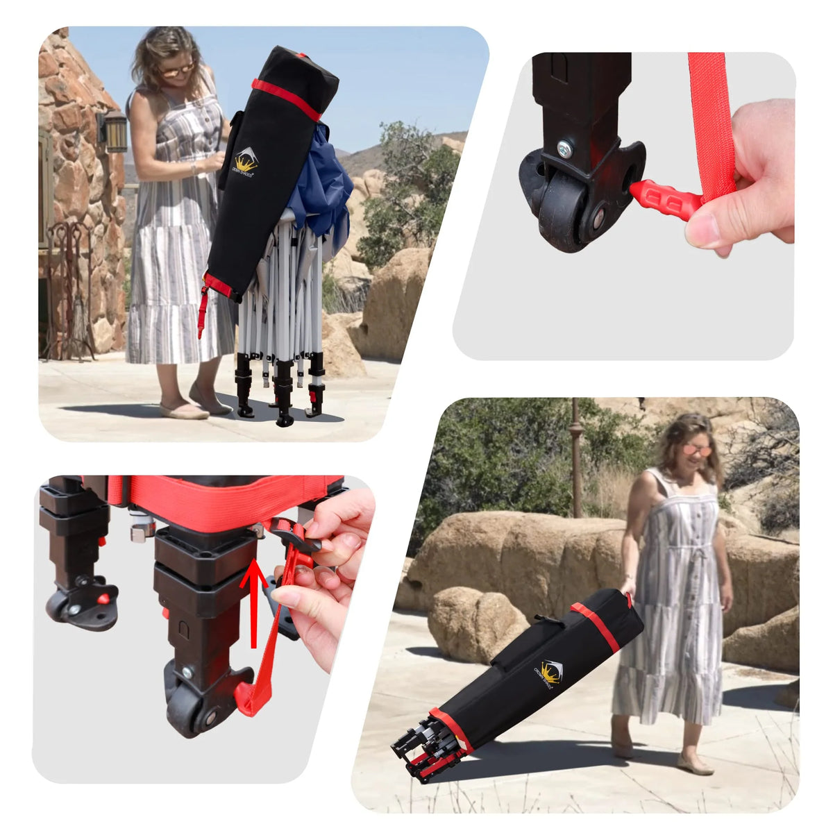 Crown Shades 10x10 Pop up Outside Canopy with Wheeled Carry Bag
