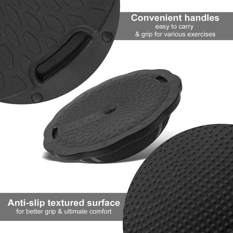 Yes4All 880LBS Premium Half Ball Balance Trainer, Stability Ball for Exercise, Home Gym Full Body Workouts â€?Black Matte