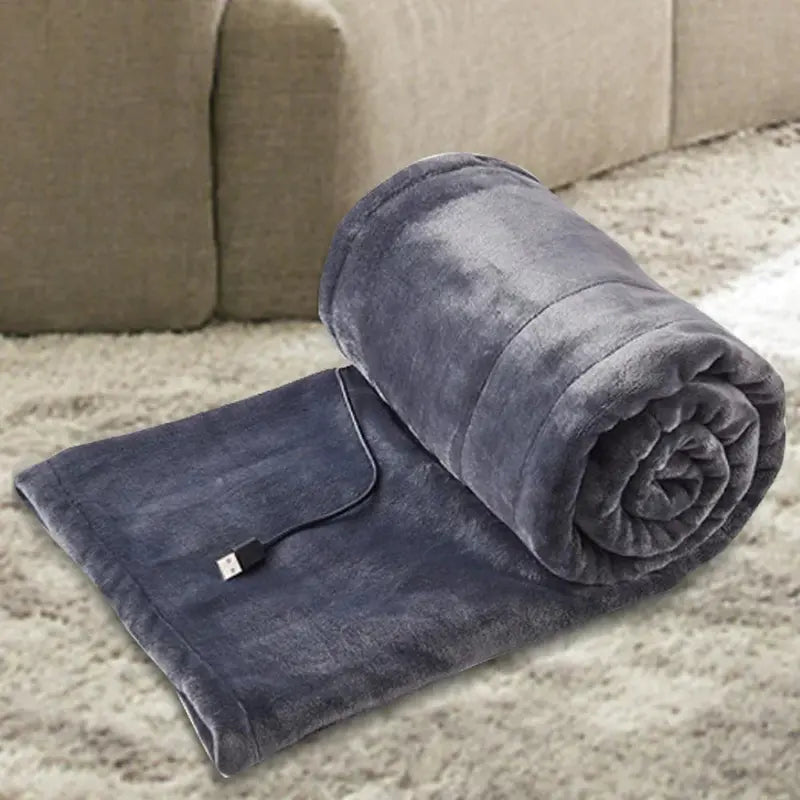 USB-Heated Personal Blanket for Desk, Sofa, or Bed Use
