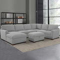 Thomasville Langdon Fabric Sectional with Integrated Storage Ottoman