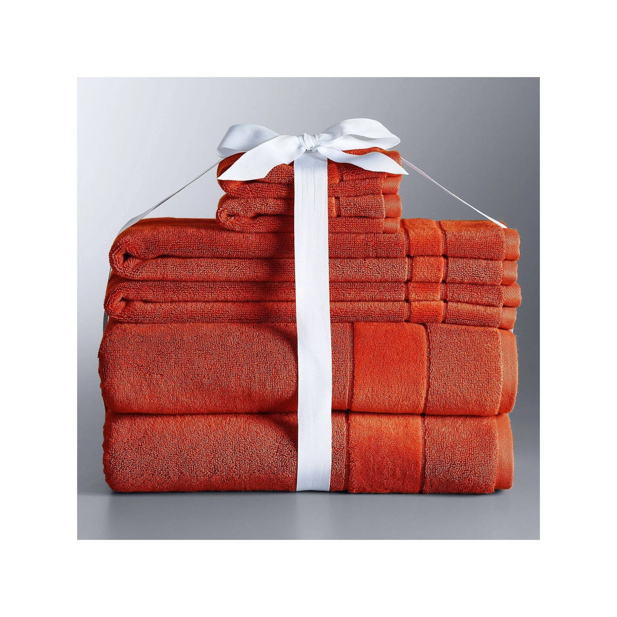 Simply Vera Vera Wang 6-Piece Turkish Cotton Bath Towel Set Med Orange 6 PC Set