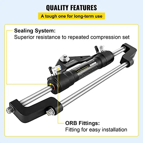 VEVOR Hydraulic Steering for Boats 300HP, Outboard Hydraulic Steering Cylinder