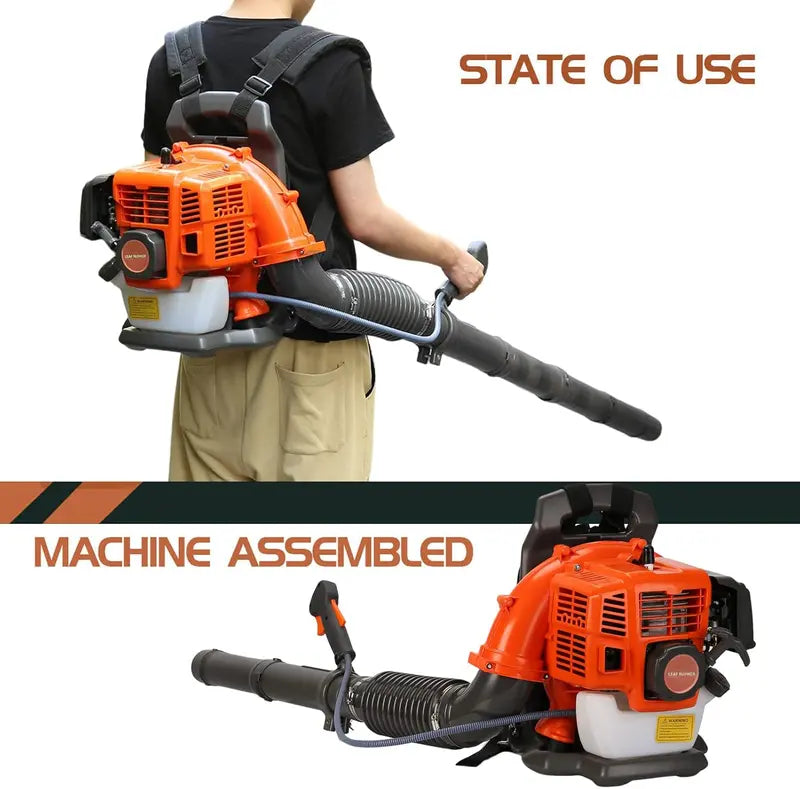 ZTGD Gas-Powered Backpack Leaf Blower â€?Air-Cooled, High-Performance Grass and Debris Remover