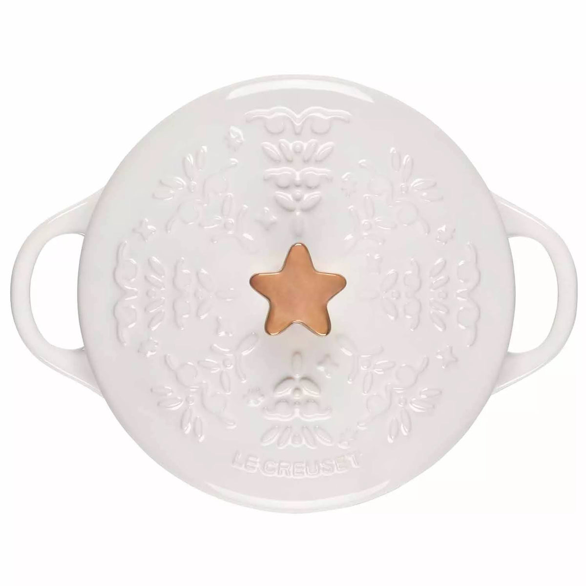 Le Creuset 24 oz. Mini Cocotte with Star Knob ,White