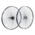Villy Custom | 140 Spoke Silver Alloy Wheels Single-Speed Wheelset (1 Front & 1 Rear Coaster BRAKE)