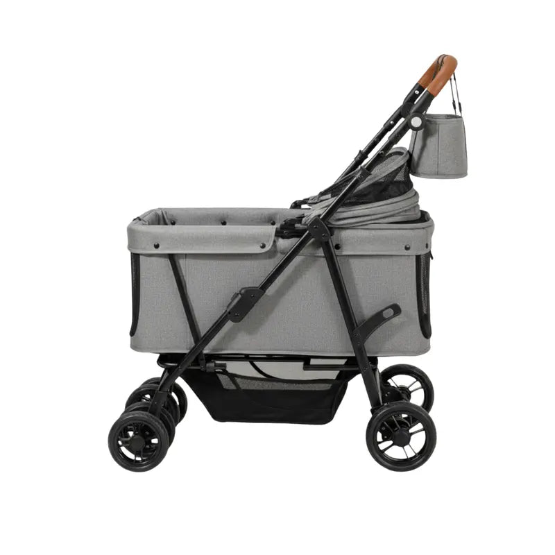 Spacious Ventilated Dog Stroller for Medium to Large Breeds