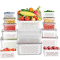 KEMETHY 10 Pack Fruit Storage Containers for Fridge with Removable Colanders - Food Storage Containers with Lids, BPA-Free Produce Containers Keep