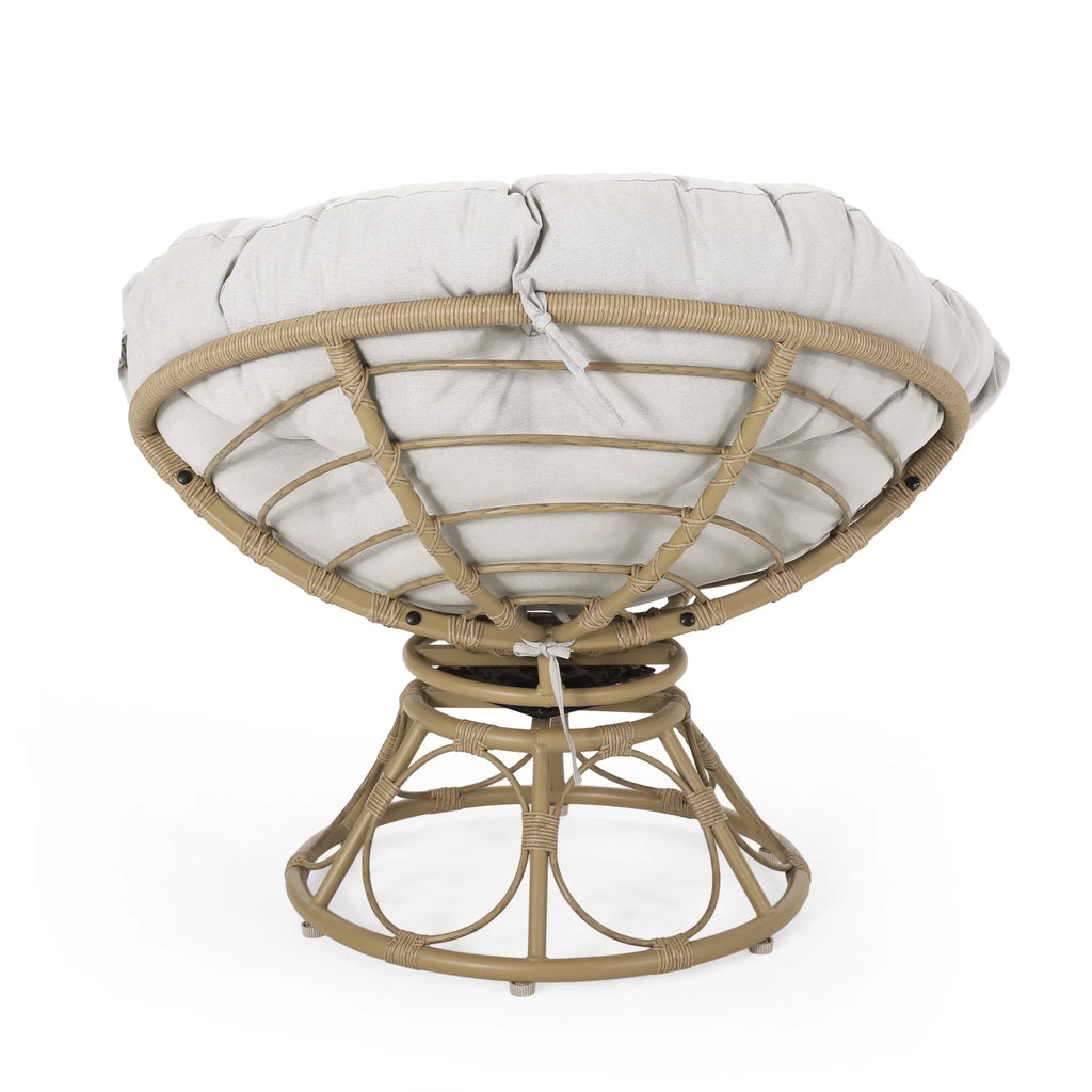 Noble House Raylea Outdoor Wicker Chair, Beige, Light Brown
