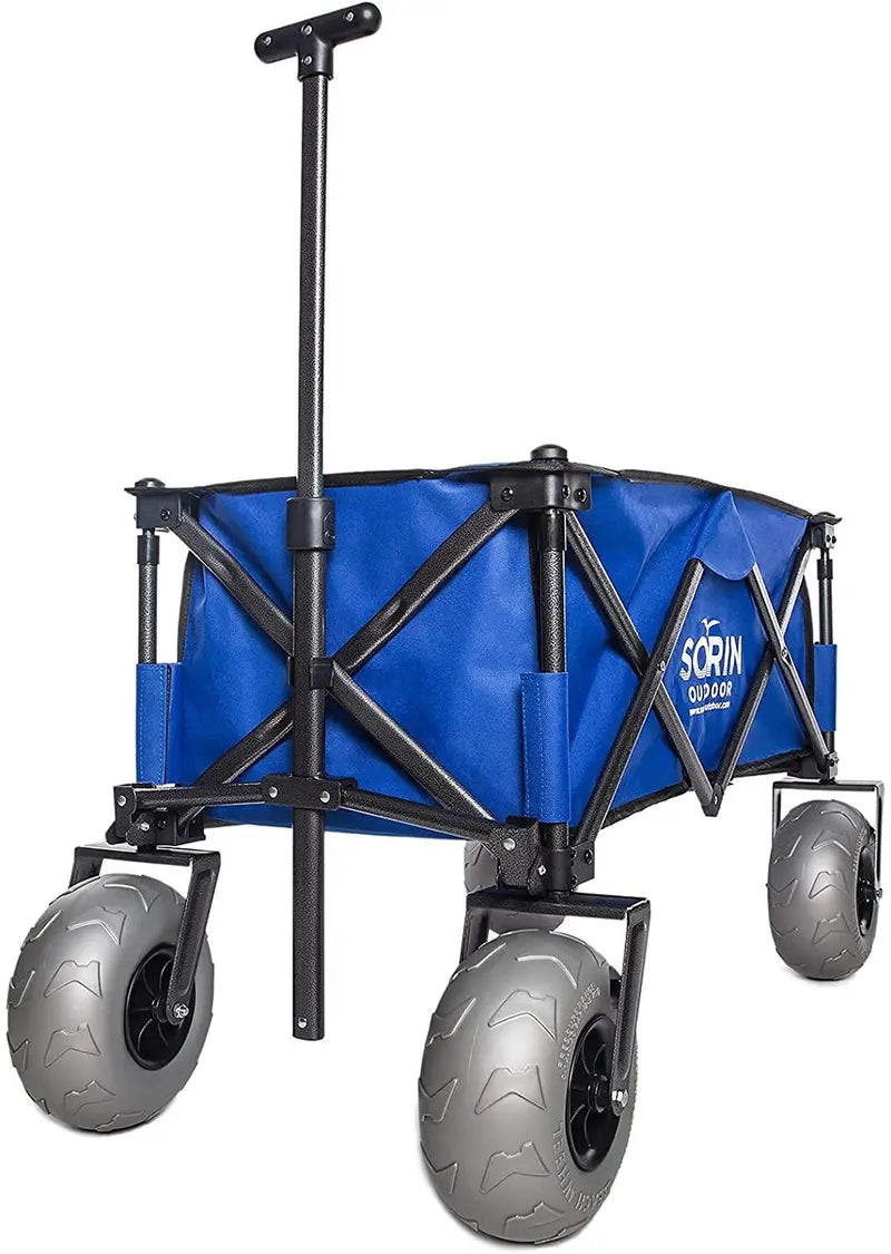 Sorin Heavy-Duty Beach Cart â€?Balloon Wheels, Durable Fabric, Sand-Ready, Easy-Fold Design