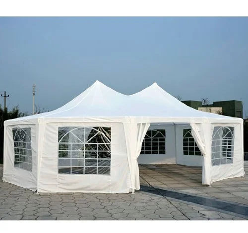 Outsunny 22.3' x 16.4' White Event Outdoor Canopies, Portable