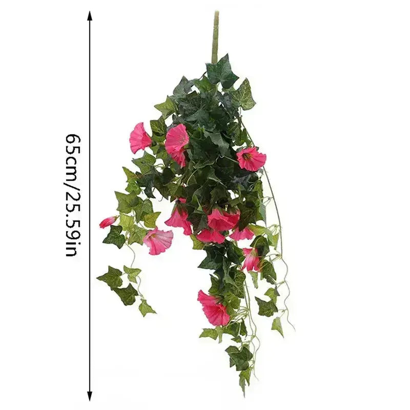 SunVista UV-Resistant Artificial Morning Glory Vine â€?Lifelike, Fade-Proof Floral Garland (Buy One, Get One Free)