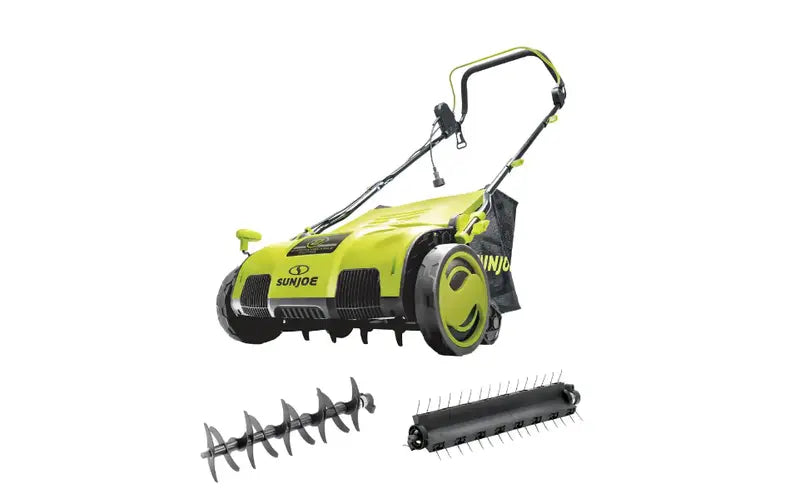 Sun Joe AJ805E Electric Lawn Dethatcher â€?15-Inch, 13-Amp with Collection Bag