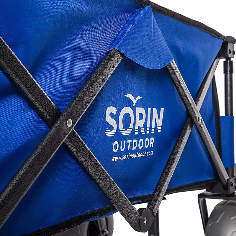 Sorin Heavy-Duty Beach Cart â€?Balloon Wheels, Durable Fabric, Sand-Ready, Easy-Fold Design