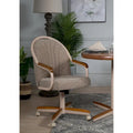 Swivel-and-Tilt Dining Chair â€?Casual Cushioned Caster Seat with Ergonomic Tilt