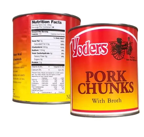 Yoder's Premium Canned Meat Variety Pack: Beef, Chicken, Hamburger, Turkey, Pork, Sausage â€?12 Cans/Full Case