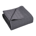 Levtex Home Mills Waffle Charcoal Quilted Throw - Cotton