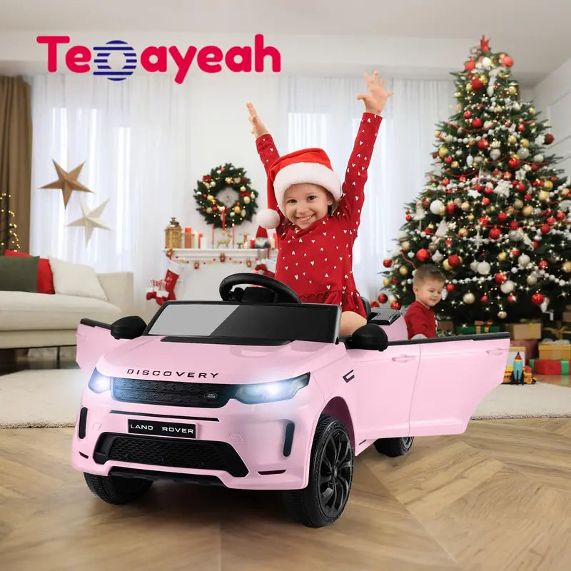 TEOAYEAH Licensed Land Rover Kids' Ride-On Car â€?Lithium-Ion Powered, Remote-Controlled, Built-in Music, Realistic Styling
