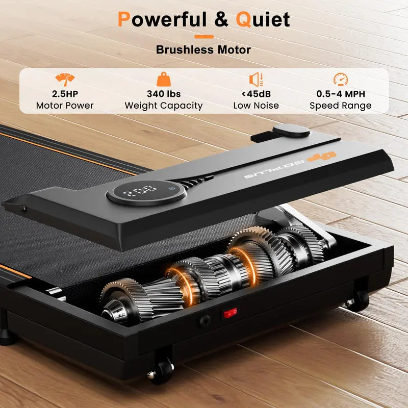 Under-Desk Walking Pad â€?Quiet Treadmill with 340-LB Capacity, Remote & LED Display