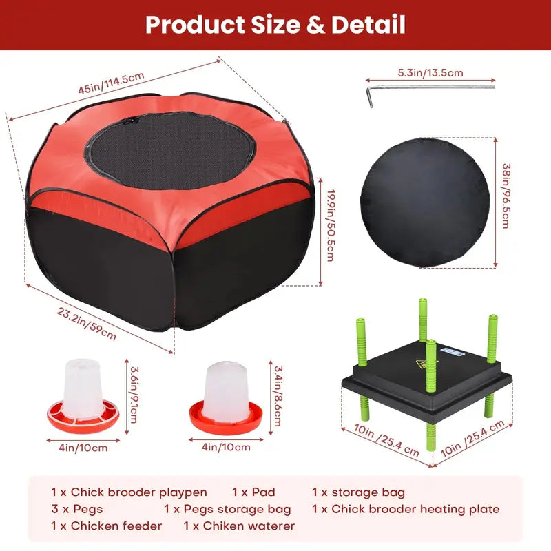 Tetuga Chick Brooder Box â€?Insulated Starter Kit for Newborn Chicks & Poults
