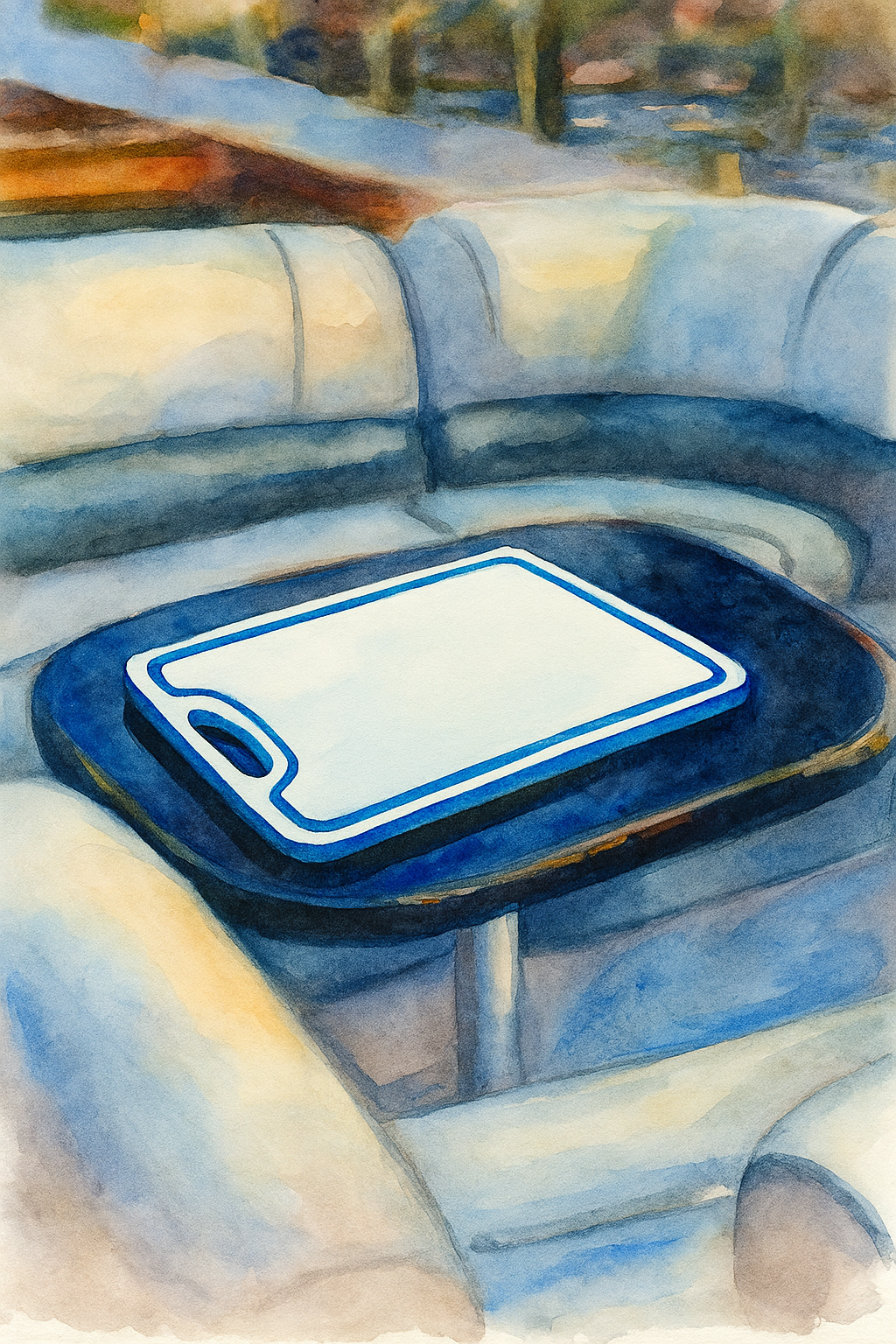 Made in the USA | Premium Cutting Board | Textured 1/2 inch HDPE | Non-Skid or Mark Rubber Feet | Great for Boats & any Counter-top