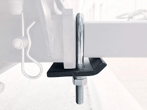 Hitch Mount Stabilizer for 1.25" to 2" Hitch Receivers, Black